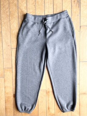 Spanx AirEssentials Drawstring Grey Tapered Sweatpants Jogger Pants Size XL